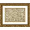 thumbnail image 1 of Circle of Francesco Solimena 18x13 Gold Ornate Wood Frame and Double Matted Museum Art Print Titled - Abigail Before David, 1 of 4