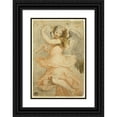 thumbnail image 1 of Circle of Giuseppe Cesari 11x14 Black Ornate Wood Framed Double Matted Museum Art Print Titled: Angel Holding a Flute (1580), 1 of 5