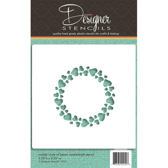 Circle of Hearts Cookie and Craft Stencil by Designer Stencils