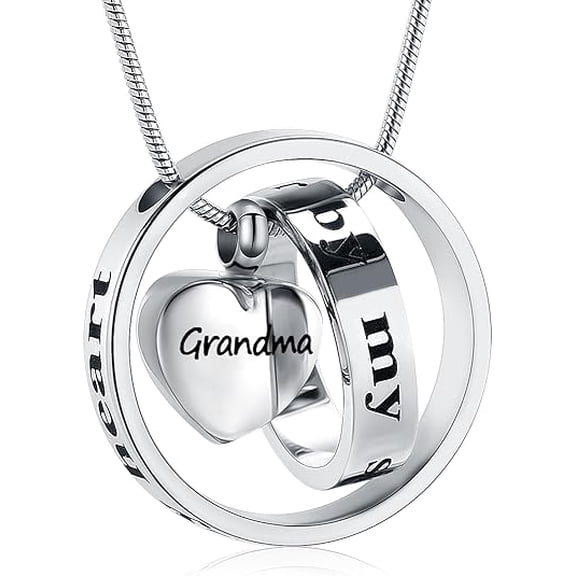 Circle of Life Eternity Urn Necklaces for Ashes Men Women Circle Cremation Jewelry for Ashes Keepsake Ashes Necklace Pendent Memorial Ashes Keepsake