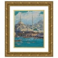 thumbnail image 1 of Circle of Max Friedrich Rabes 15x18 Gold Ornate Wood Frame and Double Matted Museum Art Print Titled - A View of Istanbul, 1 of 4