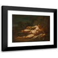thumbnail image 1 of Circle of Nicolas Poussin 24x19 Black Modern Framed Museum Art Print Titled - A River God Reclining in a Landscape, 1 of 5