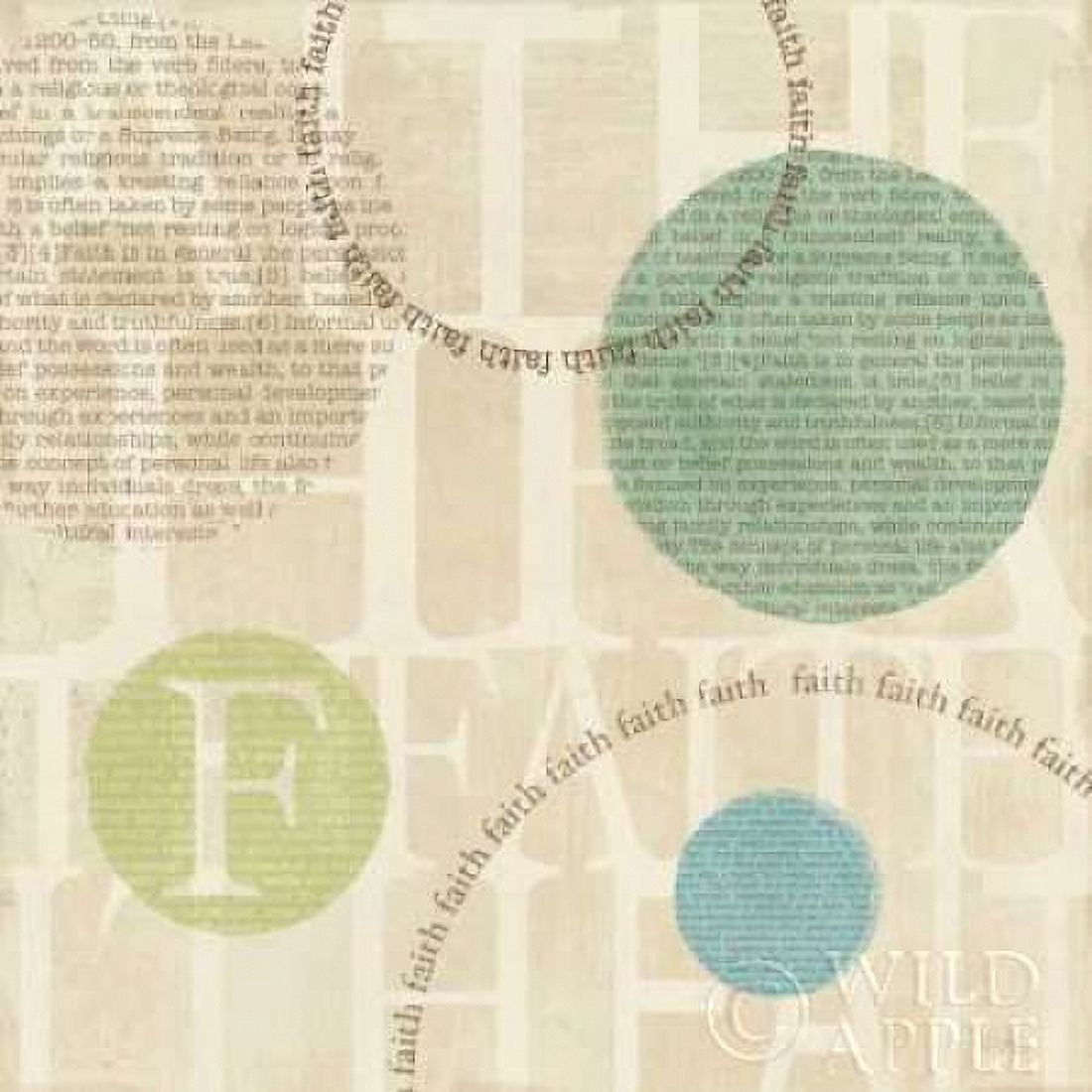 Circle of Words - Faith Canvas Art - Veronique Charron (24 x 24)