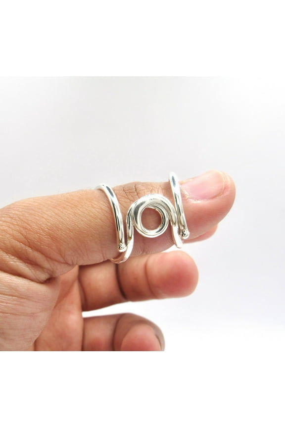 CircleSupport Sterling Silver Adjustable Splint Ring | Handmade Finger Support for Mallet Finger, Boutonnière Deformity & Lateral Deviation | Arthritis Relief & Joint Stabilization Ring
