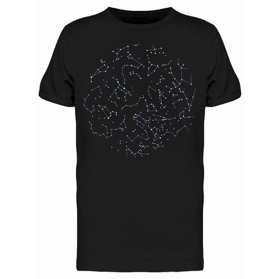 Circled Map Of The Constellation T-Shirt Men -Image by Shutterstock, Male 3X-Large