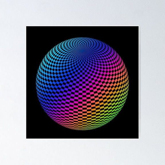 Circled Optical Illusion #4 Poster- Unframed Poster | Wall Art | Perfect For Home Decor & Gifts, 8x12