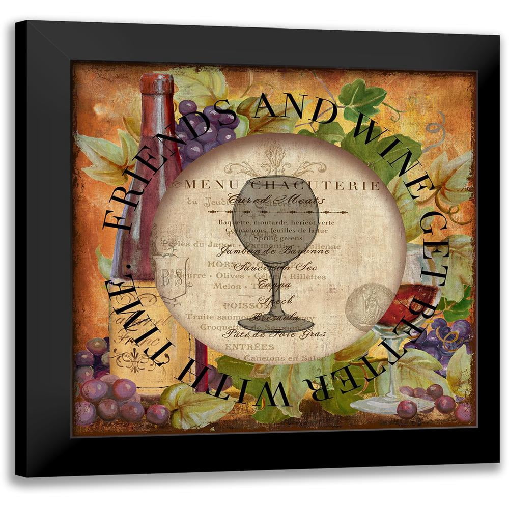 Circled Wine 2 15x15 Black Modern Framed Museum Art Print Titled - Art ...