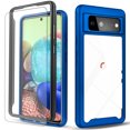 thumbnail image 1 of Circlemalls Case for Google Pixel 6 Case, + Screen Protector 12 Feet Drop Test Shockproof Transparent Cover -Blue, 1 of 7