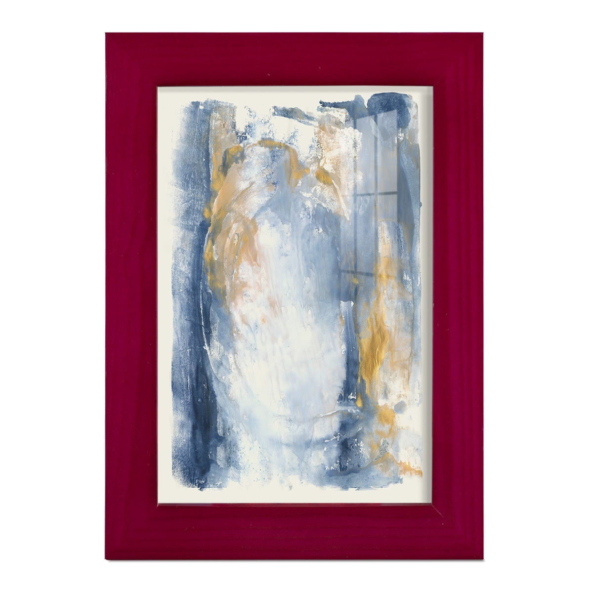 Circles & Dream I - Framed Print w/glass - Cherry Red