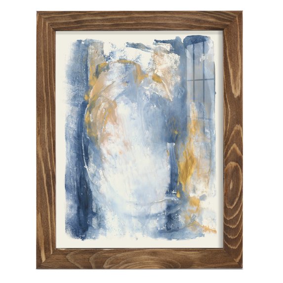 Circles & Dream I - Framed Print w/glass - Walnut