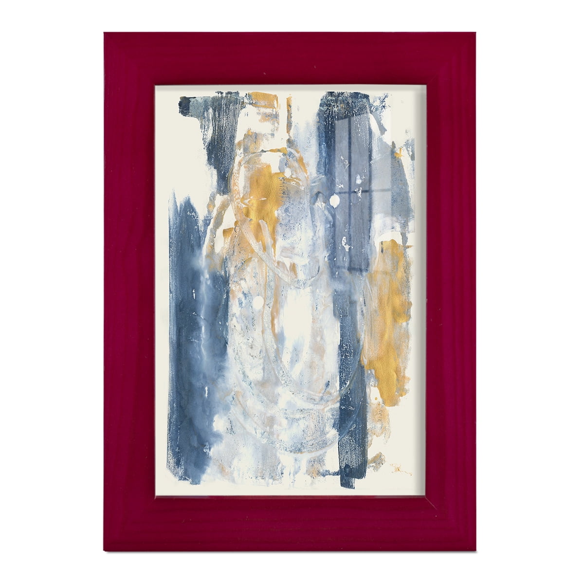 Circles & Dream II - Framed Print w/glass - Cherry Red