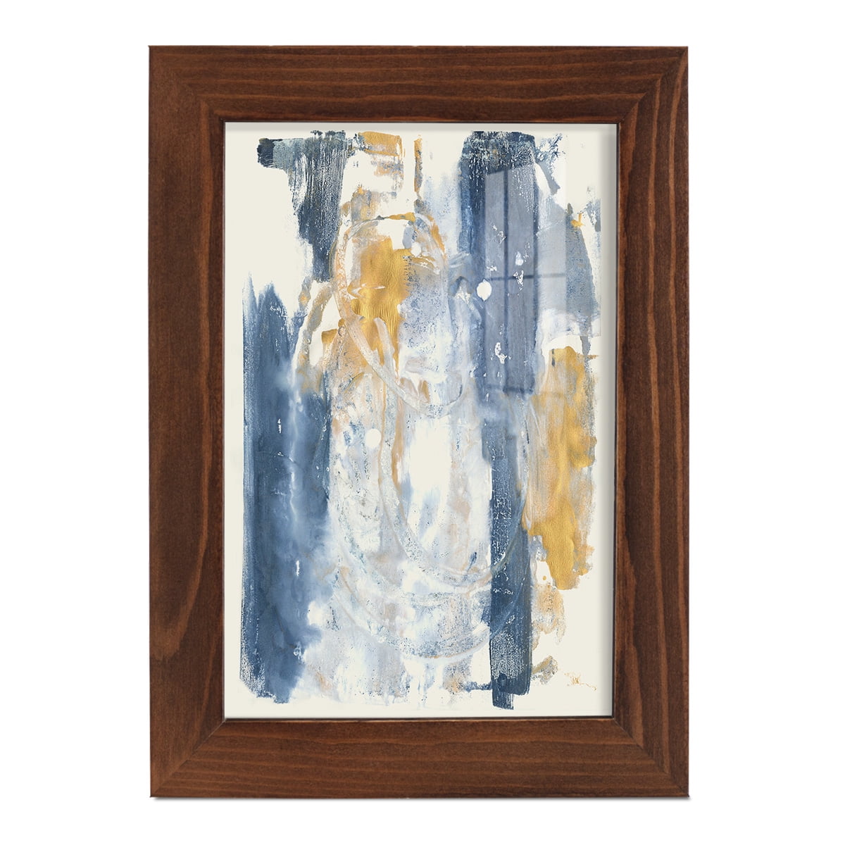 Circles & Dream II - Framed Print w/glass - Chestnut