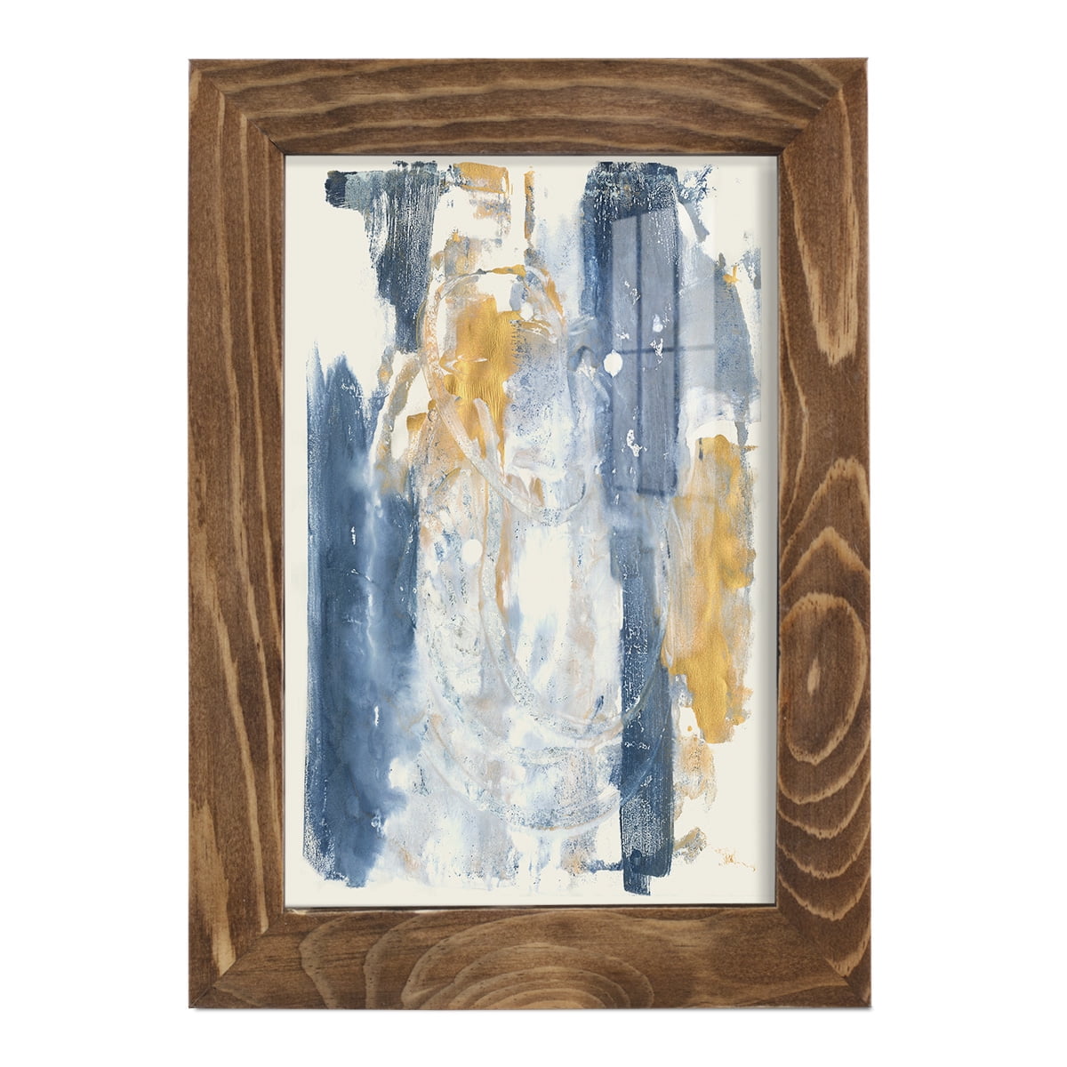 Circles & Dream II - Framed Print w/glass - Walnut