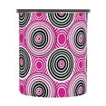 thumbnail image 1 of Circles Pink & Black Airtight Coffee Bean Canister 30oz Food Storage Containers with Lids For Gournd, Tea, Sugar, Flour, Rice, Cereal, Candy Cookie Jar, 1 of 8