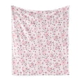 thumbnail image 1 of Circles Soft Flannel Fleece Blanket, Simplistic Abstract Sketch Round Motifs Art in Pastel Tones Illustration, Cozy Plush for Indoor and Outdoor Use, 50" x 60", Rose Pastel Pink Grey, by Ambesonne, 1 of 6