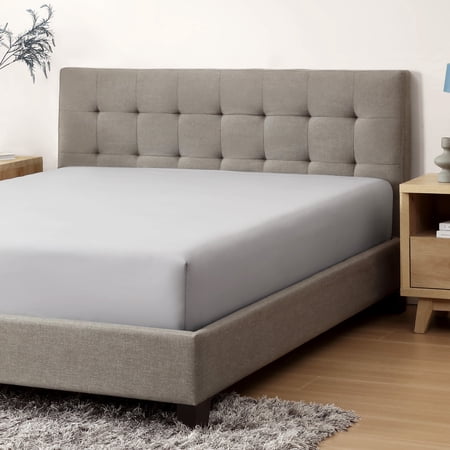 CirclesHome King Size Poly Cotton Sateen Fitted Sheet - Ultra Soft and Comfortable Bed Linen Sheet - Protects Mattress from Dirt, Dust, and Debris - Skin Friendly and Breathable.