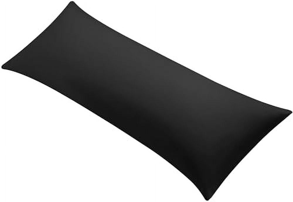 Black Cotton Hypoallergenic Body Pillow Protector with Zipper