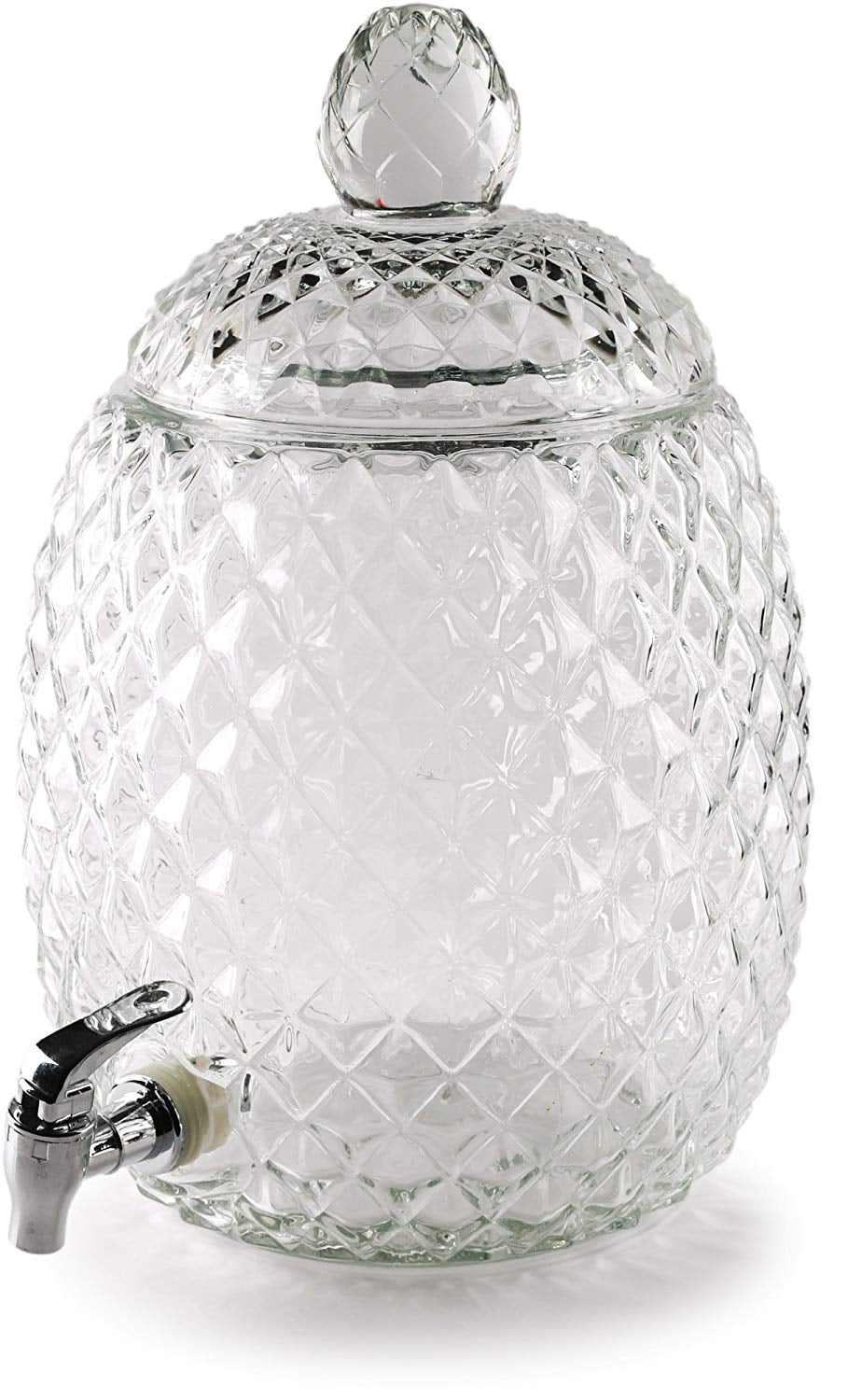 Circleware Aberdeen Pineapple Shaped Beverage Dispenser, Clear, 2.1 Gallons