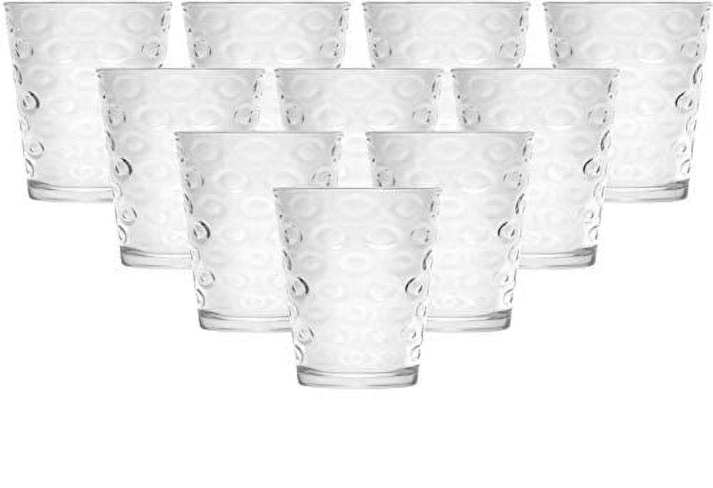Circleware Gem Jewel Tones Glassware Ribbed 8 Oz Drinking Glasses