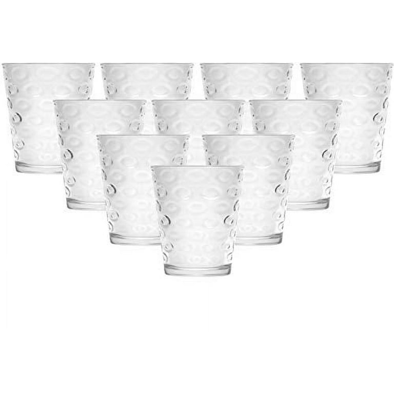 Circleware Gem Jewel Tones Glassware Ribbed 8 Oz Drinking Glasses