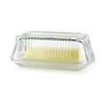 thumbnail image 1 of Circleware Farm Covered Butter Dish Clear Glass Home & Kitchen Glassware for Cream Cheese, Gift,4.25x2.25x2.75, 1 of 2