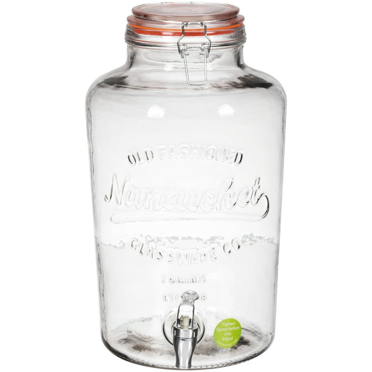 Nantucket Glass Drink Dispenser On Stand