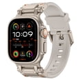 thumbnail image 1 of Circoclve for Apple Watch Ultra 2 Band 49mm for Series 9/8/SE2/7/6/SE/5/4/3/2/1 45mm/44mm/42mm Durable Stainless Stee Metal Connector Band, Silicone Rugged Sport Replacement Band for Men, 1 of 5