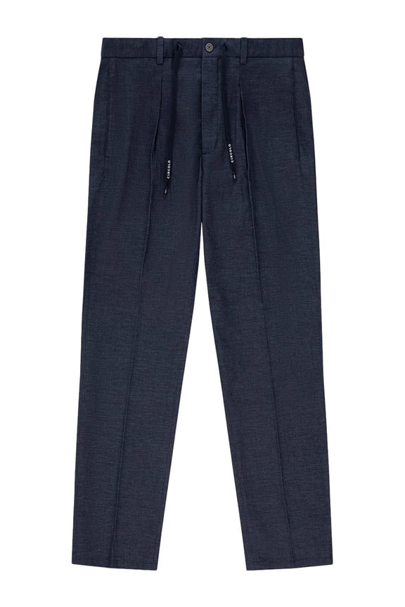 Tailored Denim Trousers With Branded Drawstrings (Men's)