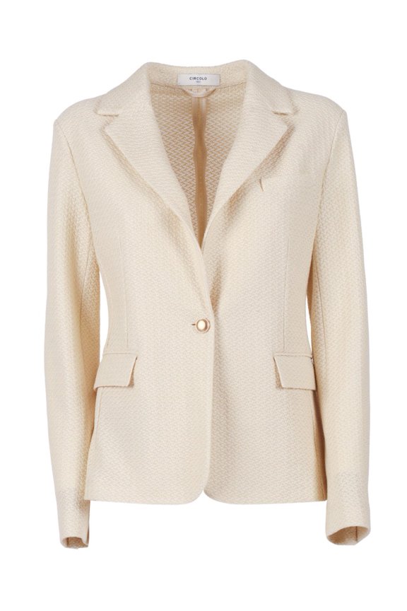 Textured Cotton Slim Fit Jacket (Women's)