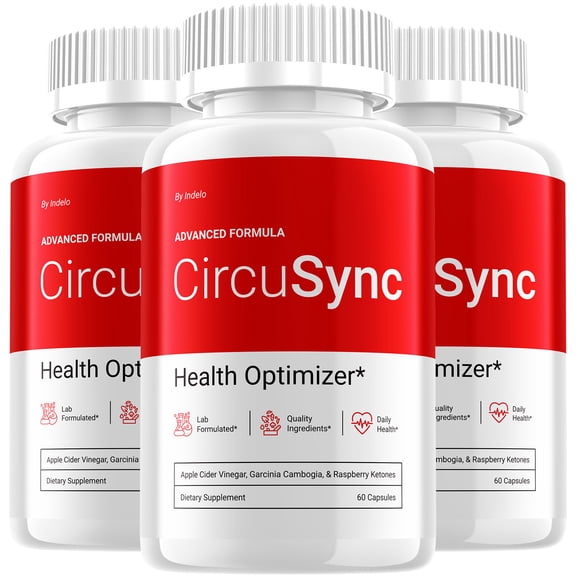 CircuSync Capsules Circu Sync Pills Natural Blend Glycogen Support, 3 Pack, 180 Capsules