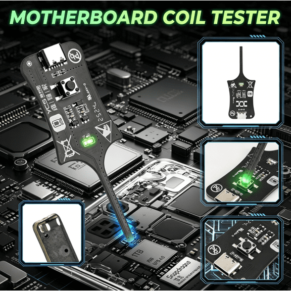 Circuit Board Fault Detector, Inductance and Coil Testing Device, Electromagnetic Induction Inspection Tool for Computer and Phone Repair