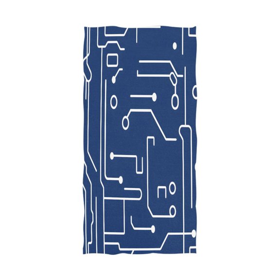 Circuit Board Pattern 64''x32'' Bath Towels Lightweight Quick-Dry Breathable Soft for Gym Travel Swim
