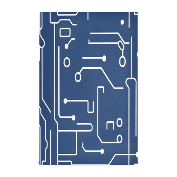 Circuit Board Pattern Decorative Waffle Towel Kitchen Dishcloth 28x18in Multi-Use Tea Towel