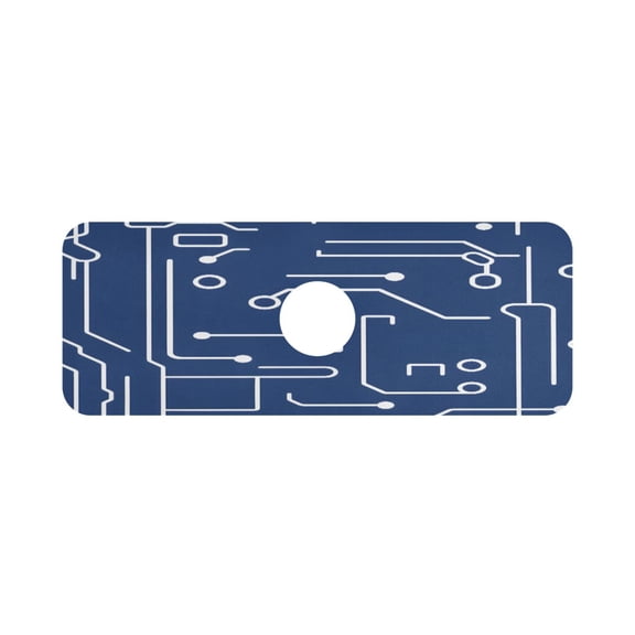 Circuit Board Pattern Single Compact Faucet Drying Pad 14.7x5.4in Absorbent Mat for Small Sinks, Vanity Countertops