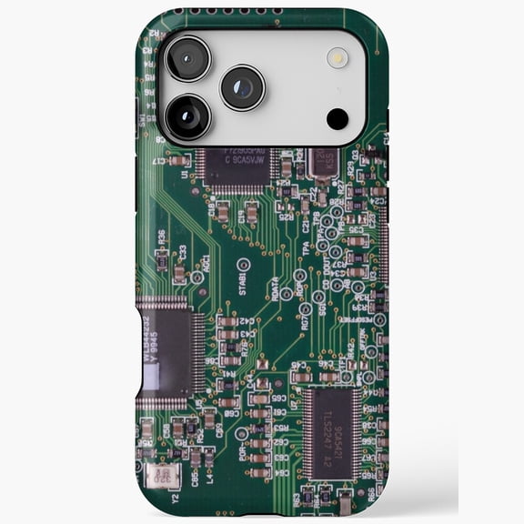 Circuit Board Tech Realistic Cyber Hardware Motherboard Case for iPhone 11 12 13 14 15 16 17 Pro Max