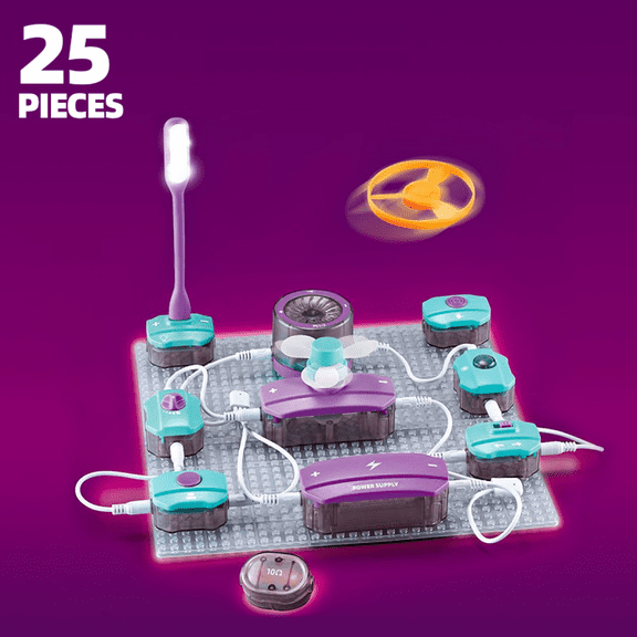 Circuit Board for Kids Electronics Exploration Kit, 25Pieces DIY Physics Science Experiments for Boys Girls Age 6+ Educational Toy Gifts