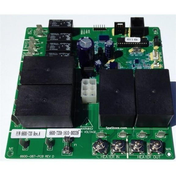 Circuit Board with 4 Big Relays for LX-15 Rev 5.57 2000 Plus - 2 Pumps