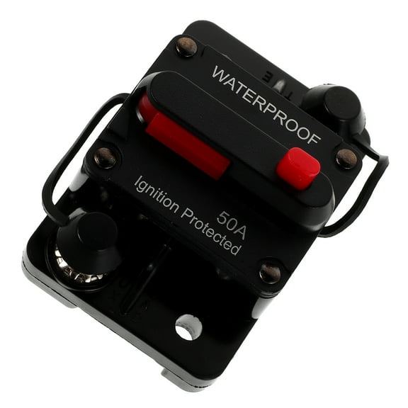 Circuit Breaker 50 Amp Waterproof Manual Reset Fuse Inverter For Trolling Motor Auto Car Rv Marine Boat Automatic Current Overload