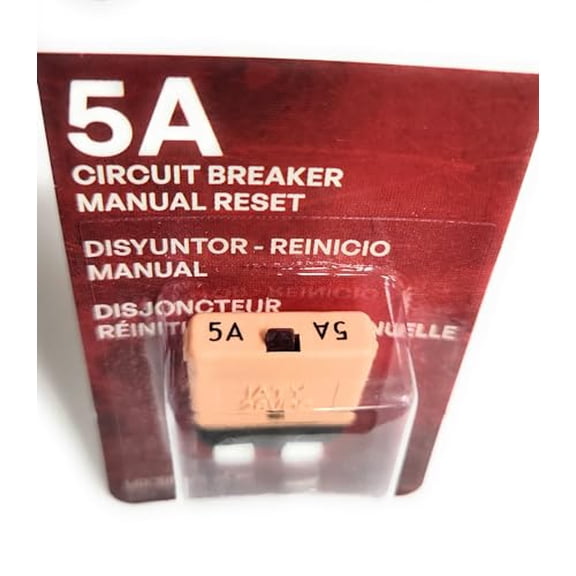 Circuit Breaker 5AMP 5 AMP Automotive Type (1pc) (Plugs in Like an ATC Fuse) MRCBP4-PL-5A OPTIFUSE (Push to Reset) (Blade Plug in)