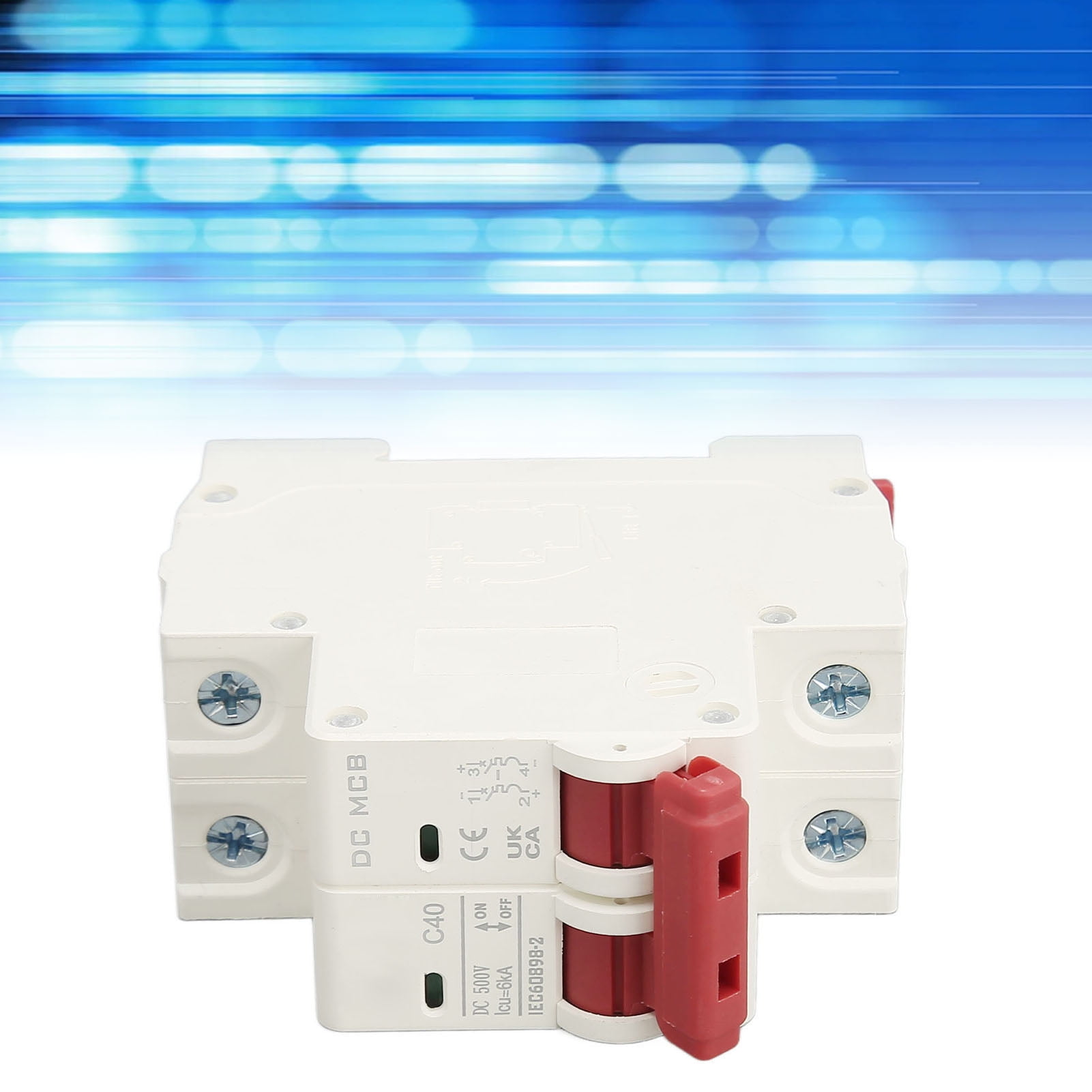 Circuit Breaker, 6000A Breaking Capacity 35mm Installation 2P Solar DC