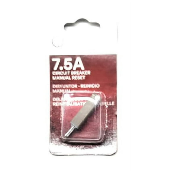 Circuit Breaker 7.5 AMP Manual Push to Reset (Same Blade Plug in AS ATM Fuse) Automotive Type Breaker (OPTIFUSE) 7-1/2 AMP Manual Reset MRCBP4-PM-7.5A