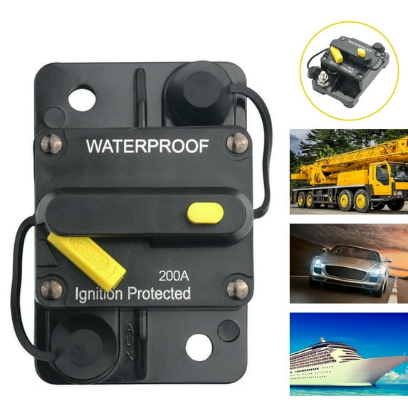 Circuit Breaker,DC Circuit Breaker with Manual Reset Waterproof Fuse Holder