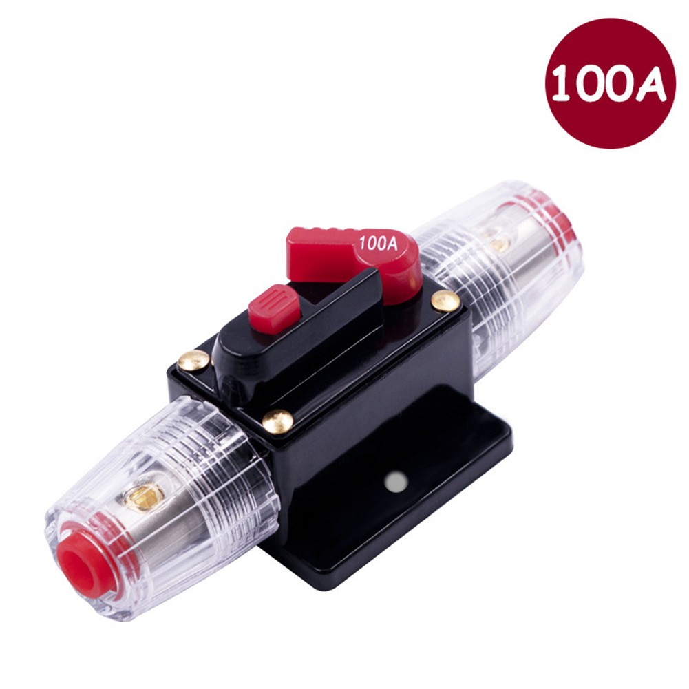 Circuit Breaker Fuse Holder DC 12V 100A AMP Car Audio Solar Energy Inline