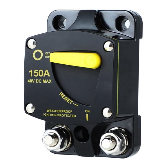 Circuit Breaker Fuse Reset 12-48V Dc Car Audio Amplifier Circuit Breaker Waterproof, 150A