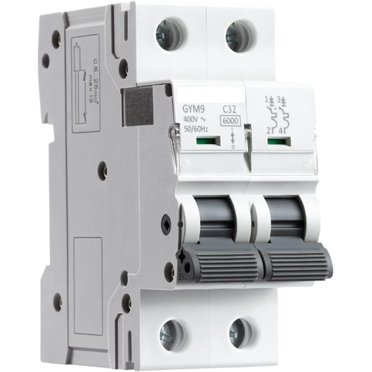 MUELLERSTAR GYM8 32A Mini Circuit Breaker – 2 Pole, 400V AC, 4.5kA, DIN Rail Mount, MCB