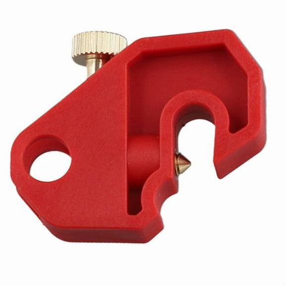 Circuit Breaker Lockout Device with Screw Circuit Safety Lock Universal Single and Multi Pole Breakers, , Safe,1 x breaker safety lock,Red