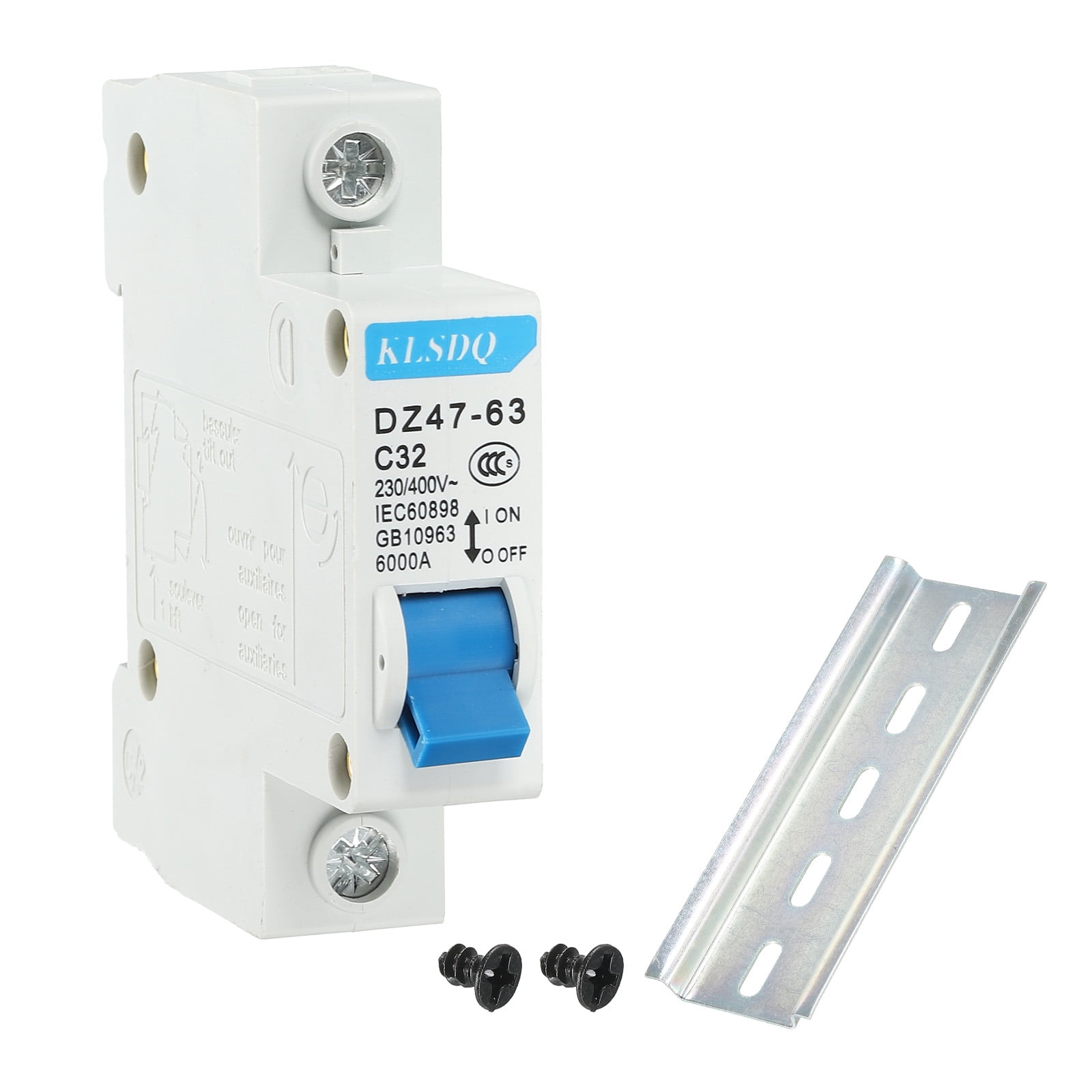 Uxcell Circuit Breaker Low Voltage AC 63A 230/400V 1 Pole
