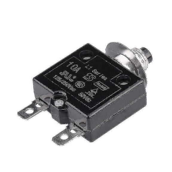 Circuit Breaker, Manual Reset Thermal Switch Circuit Breaker Over Current Overload Protector 5a/8a/10a/15a/18a/20a/30a (optional) (10a)