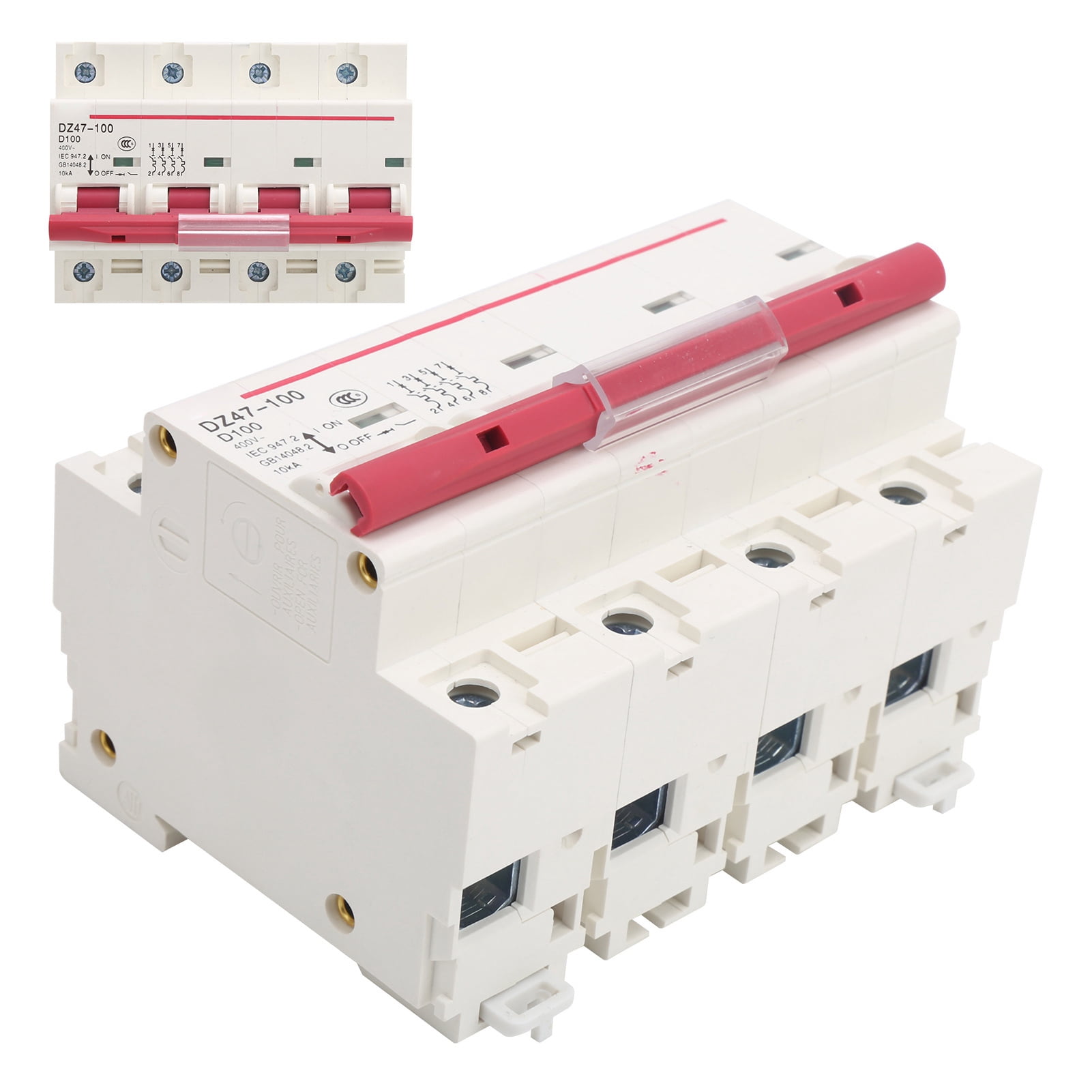 Circuit Breaker, Miniature Circuit Breaker D Type DZ47100 4P D80100A