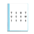 thumbnail image 1 of Circuit Diagram Plug Socket Pattern Book Sheet Protectors Portfolio Binder Folder, 1 of 3